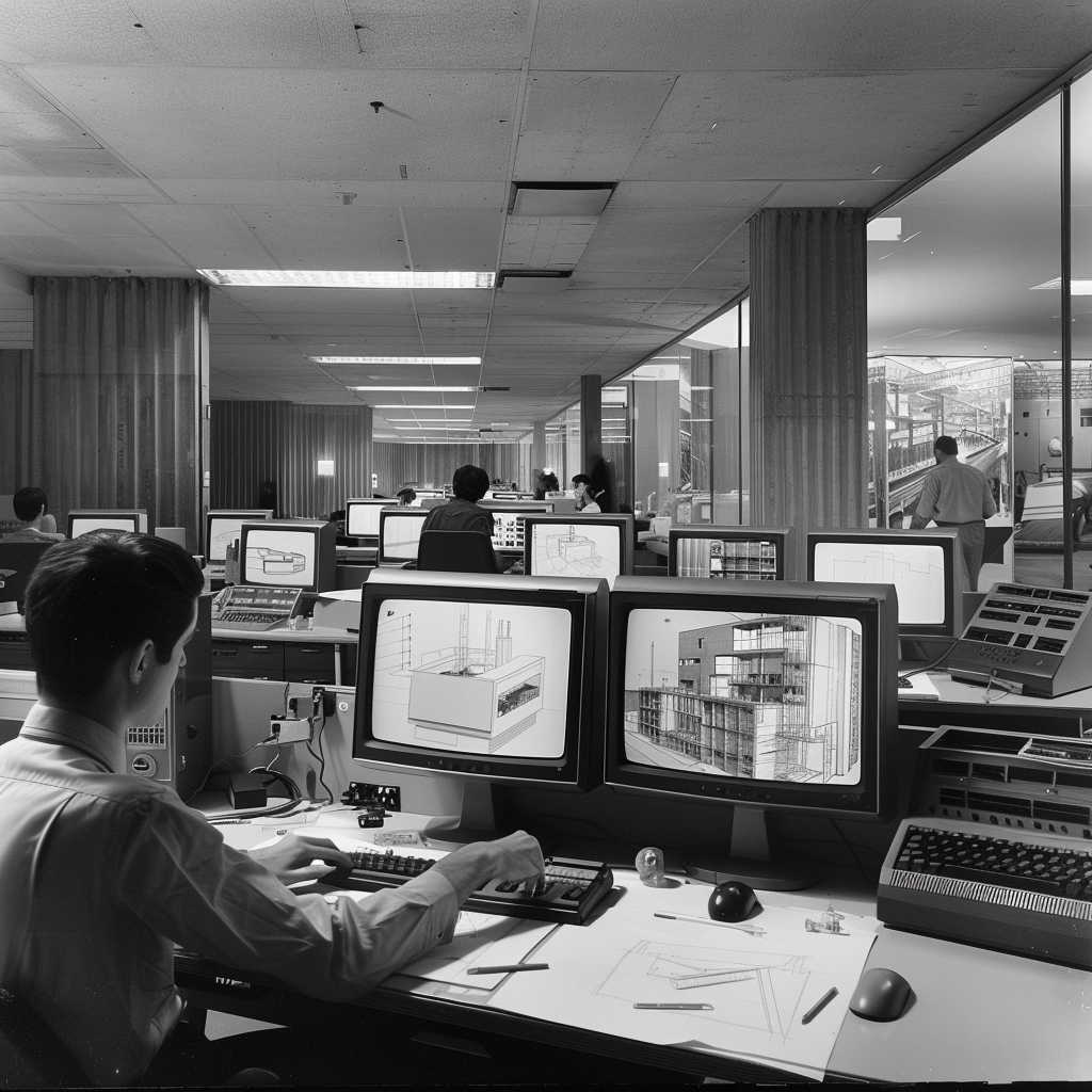 История проектирования зданий: первые компьютеры с чертежами зданий