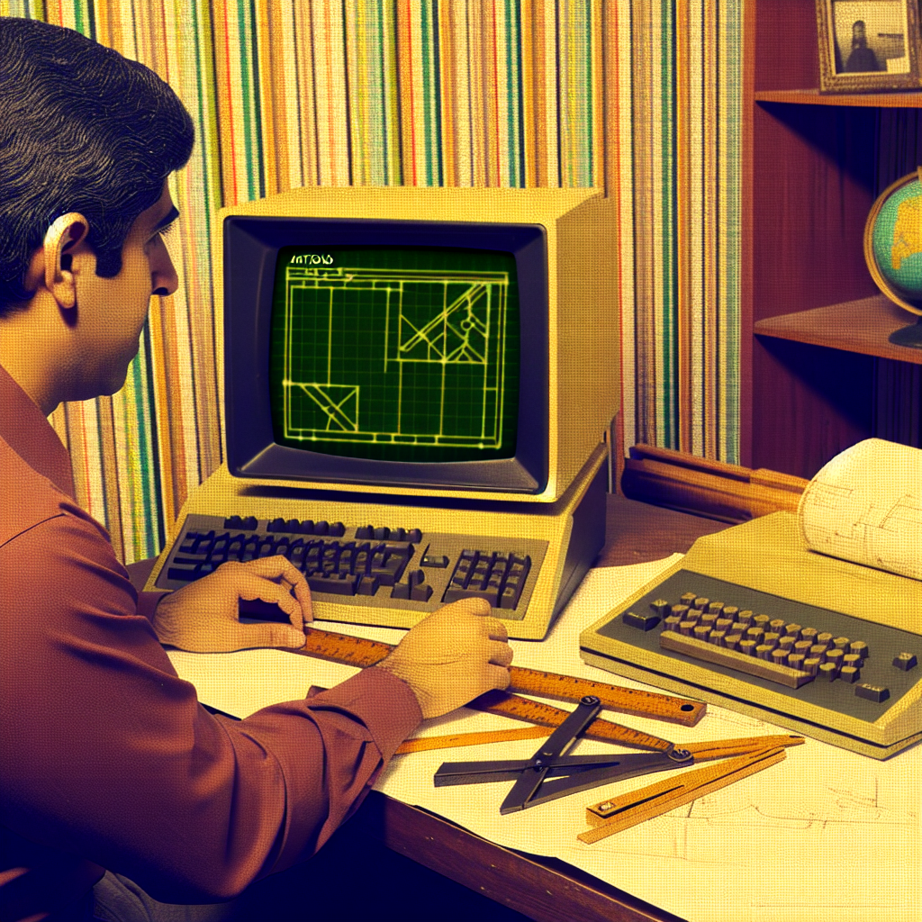 Первый компьютер с AutoCad в 1982 году