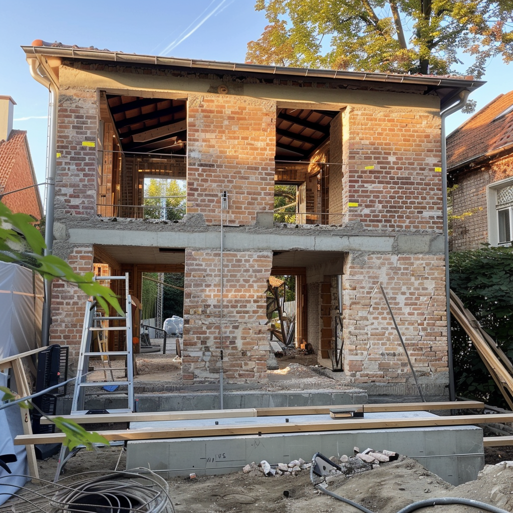 Строительство кирпичного дома: монтаж коробки