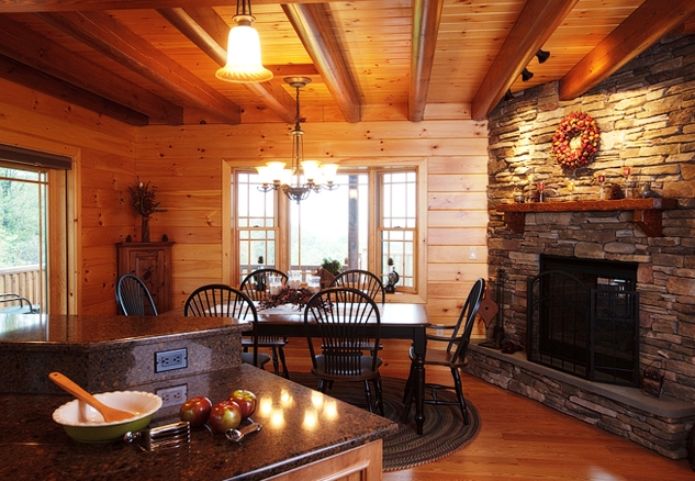 дом из клеёного бруса: сказочный интерьер