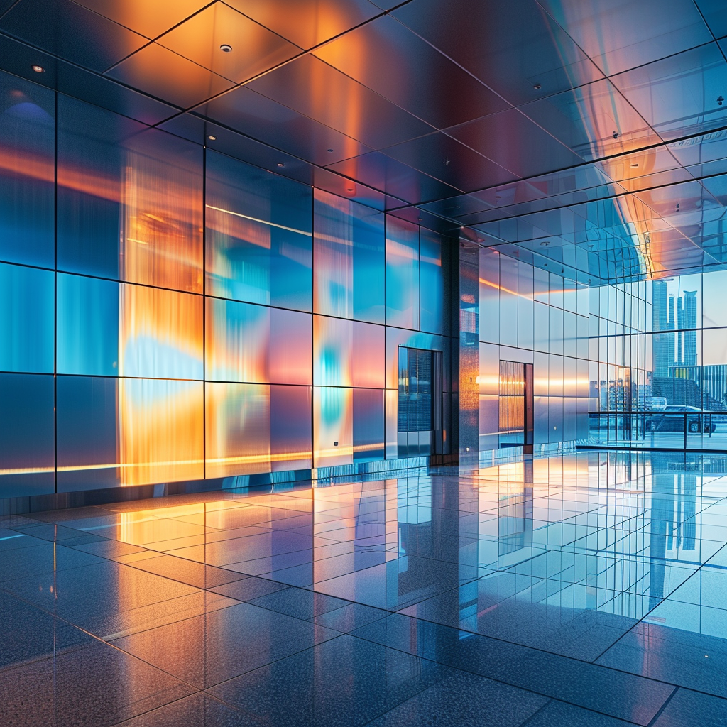 Жидкокристаллическое умное окно в режиме пропускания света