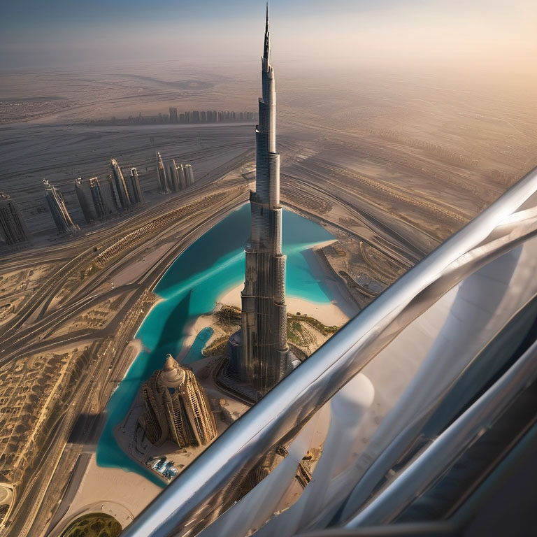 Бурдж Халифа вид сверху
