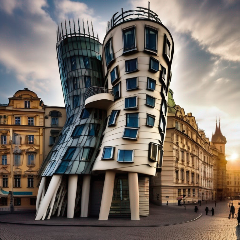 Танцующий дом в Праге
