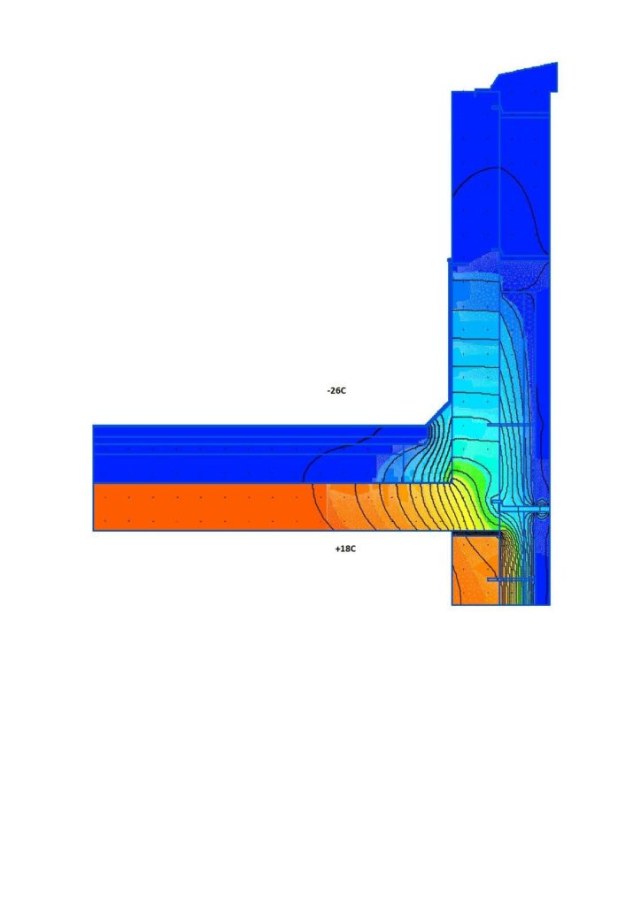 температурное поле парапета