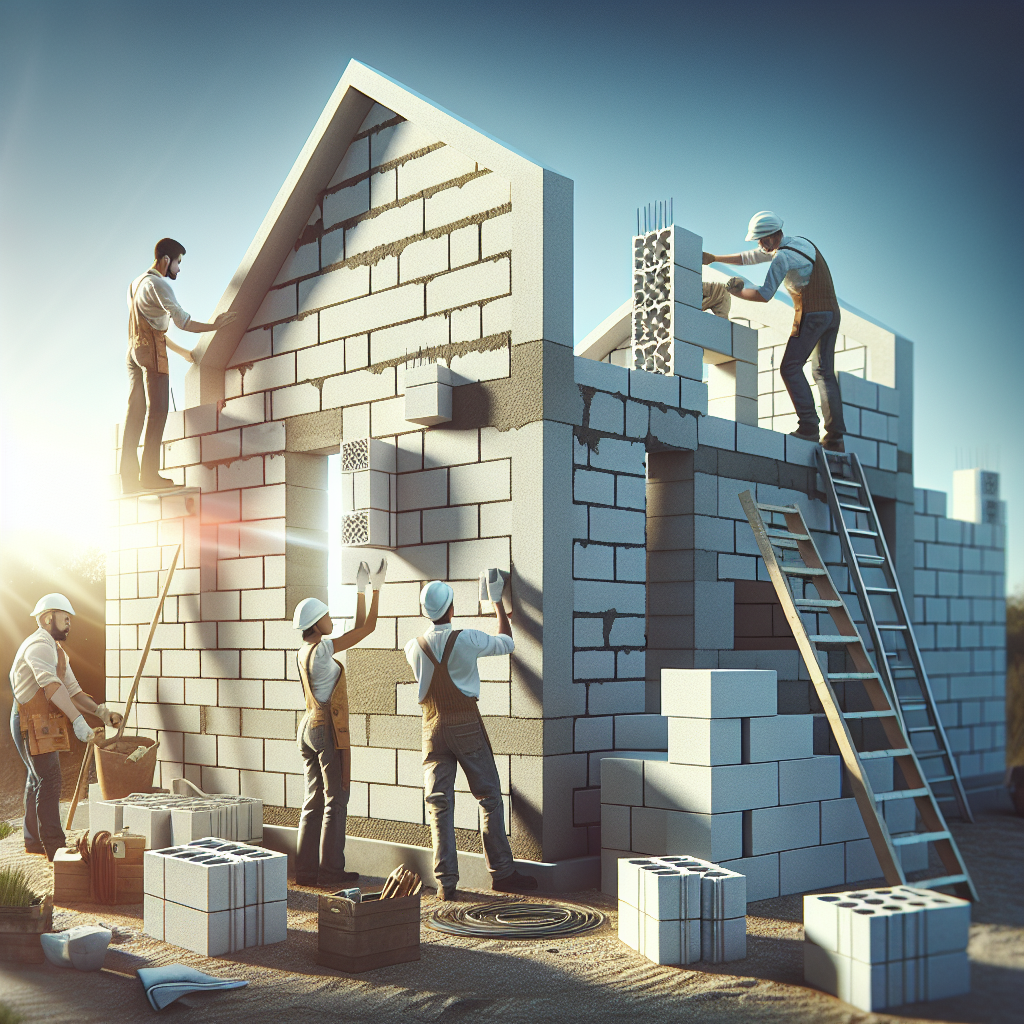 Кладка стен из газобетона