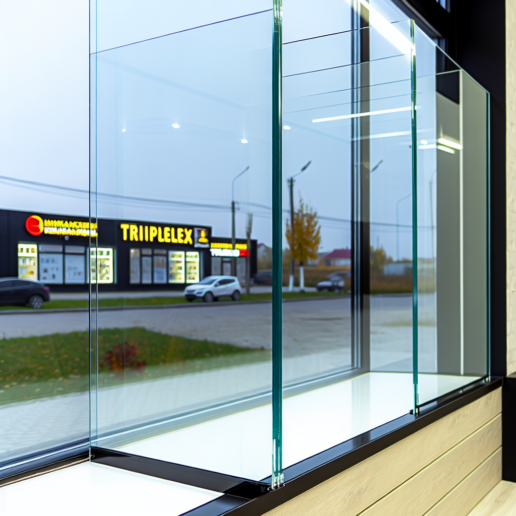 Безопасное остекление: фотография триплекса - Триплекс для остекления витрин